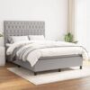 GFFFFFFJJJJJJJJJJJ Box Spring Bed With Mattress Light Gray