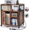 LOWOSA Braking Wheels Filing Cabinet With Lock