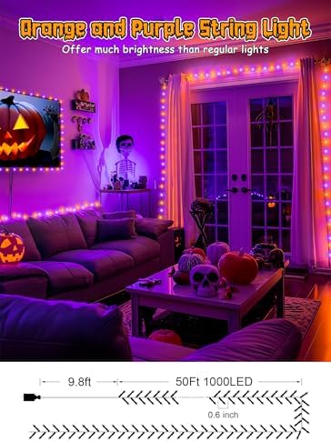Brightown Halloween Outdoor Cluster Lights - 1000LED 50Ft - Image 2