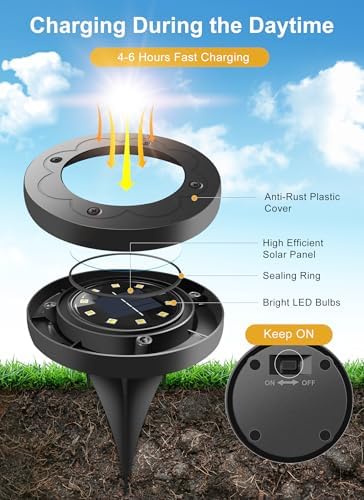 Brightown Outdoor Waterproof Solar LED Lights, 12 Pack - Image 3