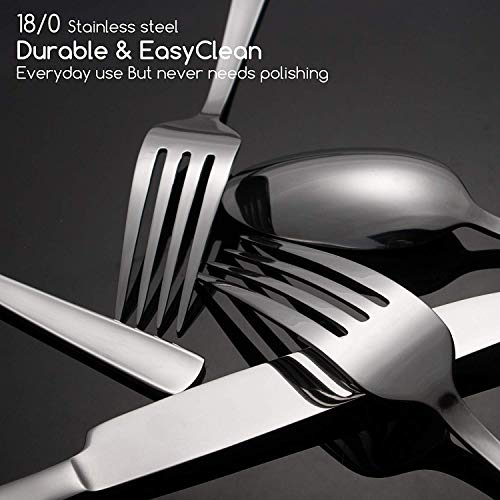 Brightown Silverware Set, 45-Piece Stainless Steel - Image 3
