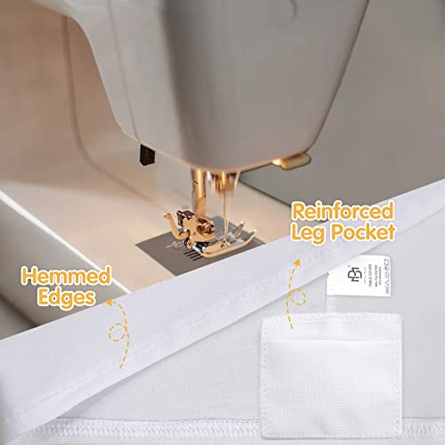 BRILLMAX 6 Pack White Fitted Spandex Table Covers - Image 4