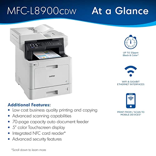 Brother MFC-L8900CDW Business Color Laser Printer - Image 3