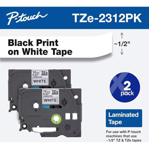 Brother TZe-231 2 Pack Laminated Tape, Black On White - Image 5