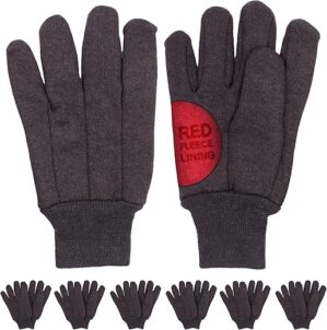 APQ Supply Brown Fleece Lined Winter Work Gloves