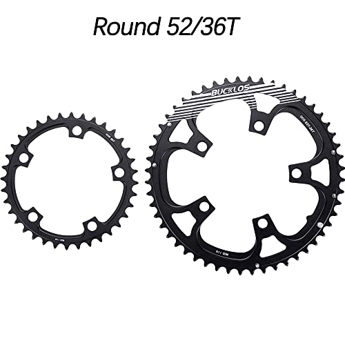 BUCKLOS Bike Chainring Set, Double Round Aluminum - Image 3
