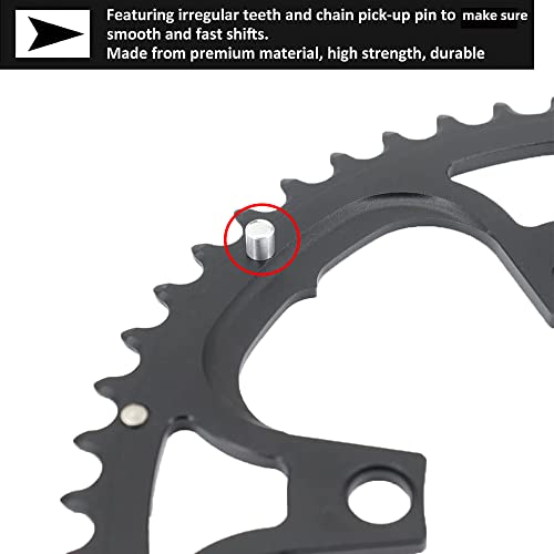 BUCKLOS Bike Chainring Set, Double Round Aluminum - Image 4