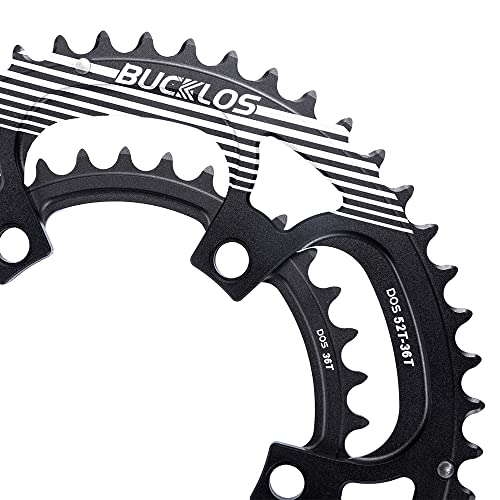 BUCKLOS Bike Chainring Set, Double Round Aluminum - Image 5