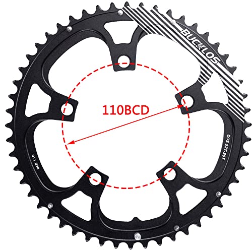 BUCKLOS Bike Chainring Set, Double Round Aluminum - Image 2