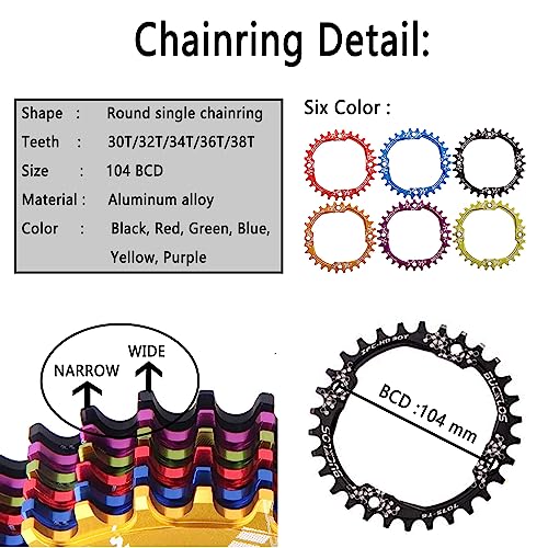 BUCKLOS IXF 30T 104 BCD Mountain Bike Crankset - Image 3