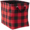 DII Buffalo Check Collapsible Bin, Large Rectangle