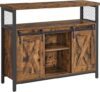 VASAGLE Buffet Cabinet With Sliding Barn Doors ULSC092B01