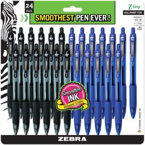 Zebra Pen Bulk Pack Of 24 Z-Grip Pens Combo