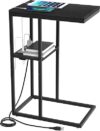 Yoobure C Shaped End Table With Charging Station