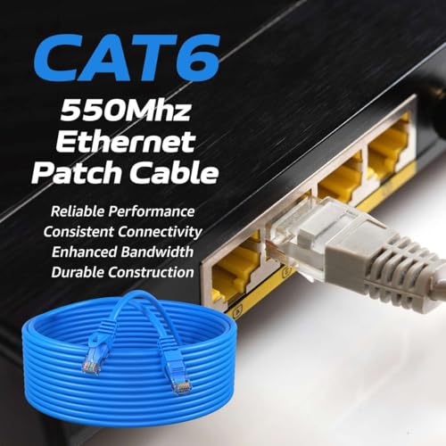 Cables Direct Online Cat6 15FT Ethernet Patch Cable, Blue - Image 2