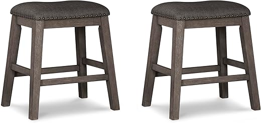 Signature Design by Ashley Caitbrook Rustic Counter Height Barstool, Gray