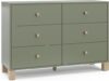 STORKCRAFT California 6-Drawer Double Dresser (Olive)