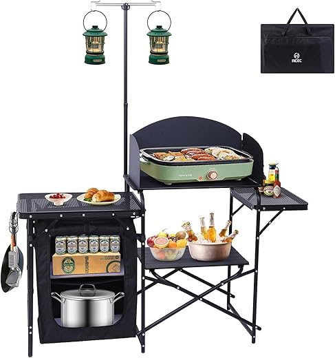 Nice C Camping Kitchen Station Grill Table