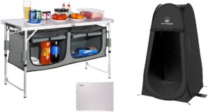 VEVOR Camping Kitchen Table And Privacy Tent