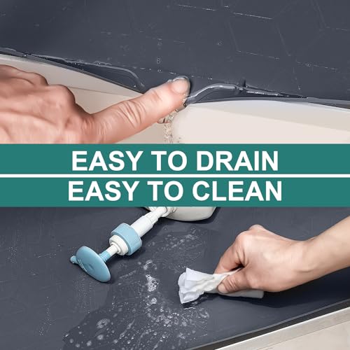 CANIVI Silicone Waterproof Under Sink Mat, 34" x 22 - Image 3