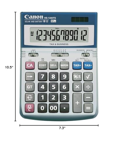 Canon HS-1200TS Business Calculator, Black - Image 3