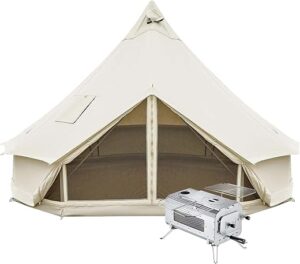 KingCamp Canvas Bell Tent For Camping, 4 Seasons