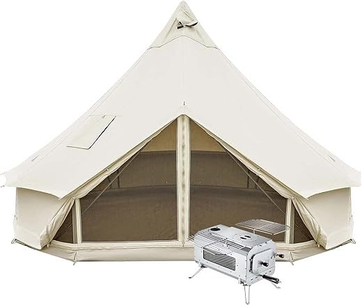 KingCamp Canvas Bell Tent With Burning Stove
