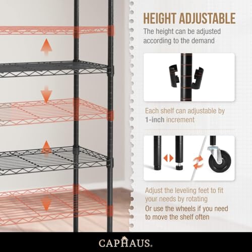 CAPHAUS Commercial Grade Wire Shelving With Wheels - Image 4