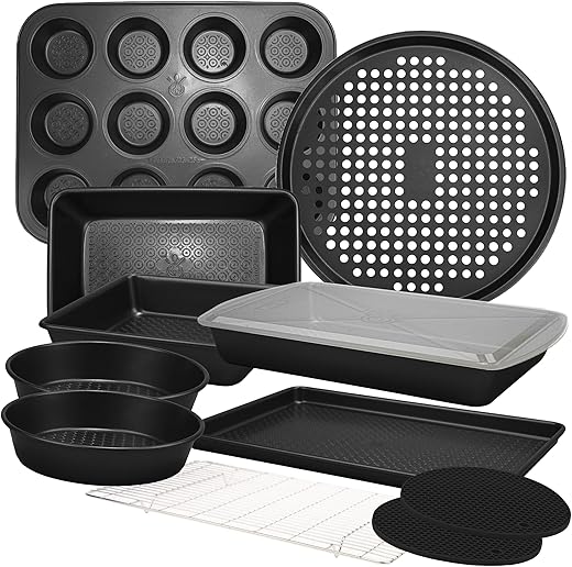 KITCHENATICS Carbon Steel Nonstick Baking Pans Set