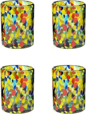 Amici Home Carnaval DOF Glass Set | Handmade Mexican Glassware