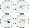 SOCOSY Cartoon Cat Ceramic Sauce Dish, 6 Inch