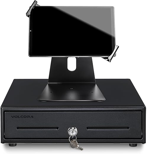 Volcora Cash Register Drawer & Tablet Stand