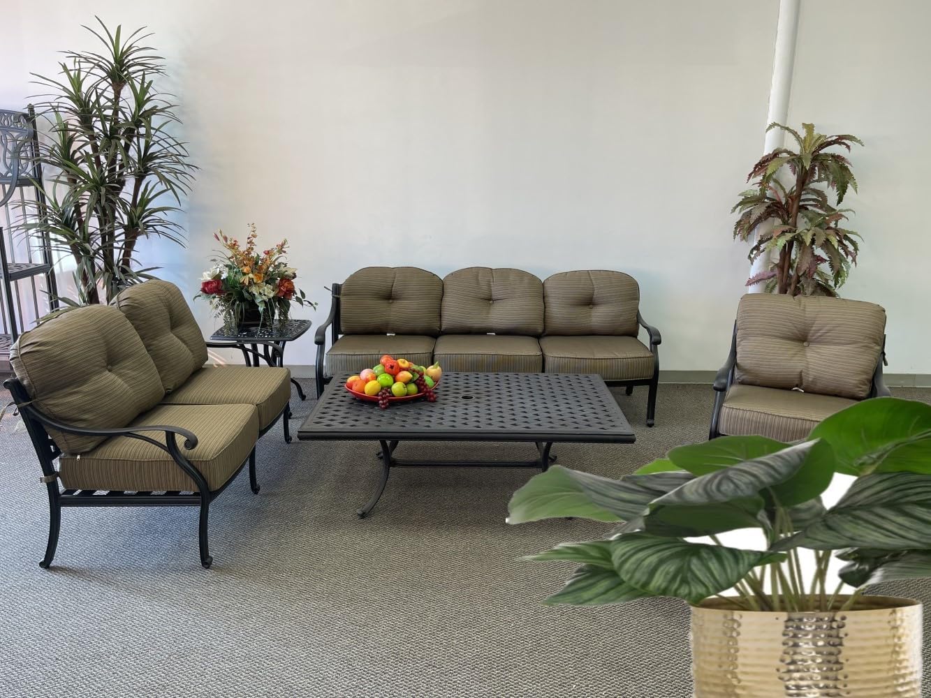 theWorldofpatio Cast Aluminum 5-Piece Seating Set