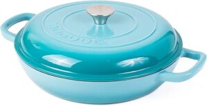 nuovva Cast Iron Non Stick Dutch Oven, 3.7-Quart