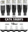 Jadaol Cat 6 Ethernet Cable 10ft 5Pack