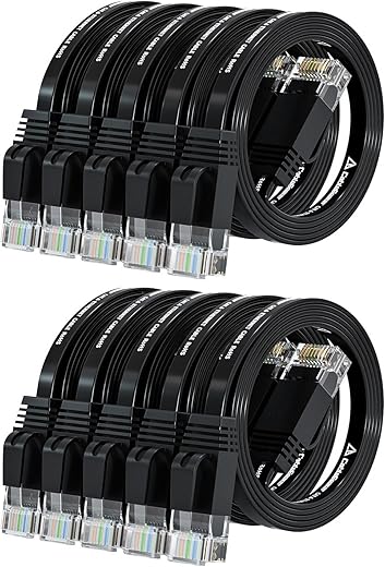 CableGeeker Cat 6 Ethernet Cable 5ft (10 Pack)