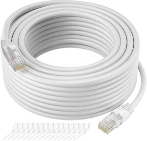 Kxable Cat5e Ethernet Cable 50 FT, White