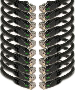iMBAPrice Cat5e Network Ethernet Patch Cable, 50′ IMBA-CAT5-50BK-10PK