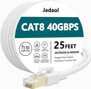 Jadaol Cat8 Ethernet Cable, 25 FT High Speed