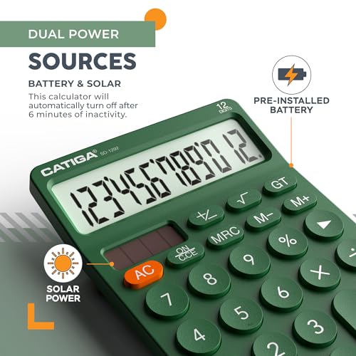 CATIGA 12 Digit Desktop Calculator With LCD - Image 4