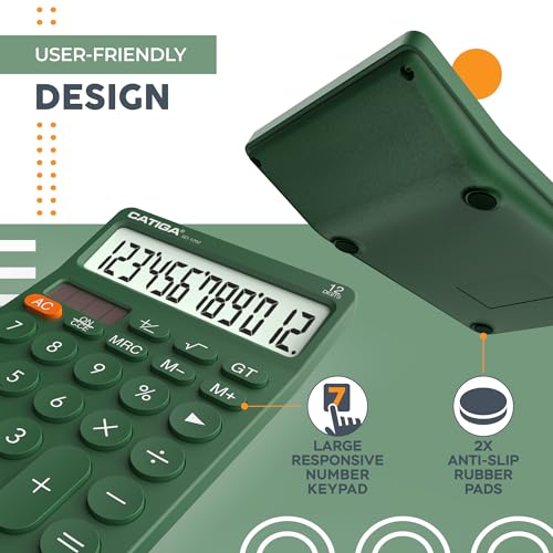 CATIGA 12 Digit Desktop Calculator With LCD - Image 5
