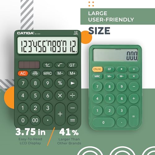 CATIGA 12 Digit Desktop Calculator With LCD - Image 2