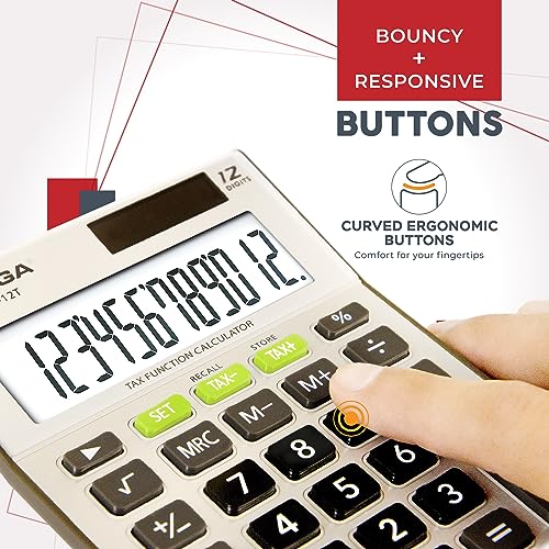 CATIGA Desktop 12-Digit Dual Power Calculator - Image 4
