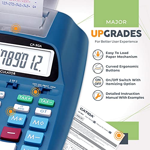 CATIGA Printing Calculator With Bonus Ink Cartridges - Image 2