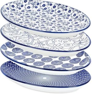 Selamica Ceramic 12 Inch Oval Serving Platters