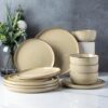 GBHOME Ceramic Dinnerware Set, 12 Pieces Stoneware