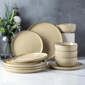 GBHOME Ceramic Dinnerware Set, 12 Pieces Stoneware