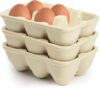 DEAYOU Ceramic Egg Tray 3-Pack, 18 Cups