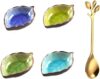 Winlauyet Ceramic Leaf-Shape Sauce Dishes Set