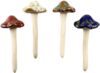 Danmu Ceramic Mushroom 4pcs for Garden Décor